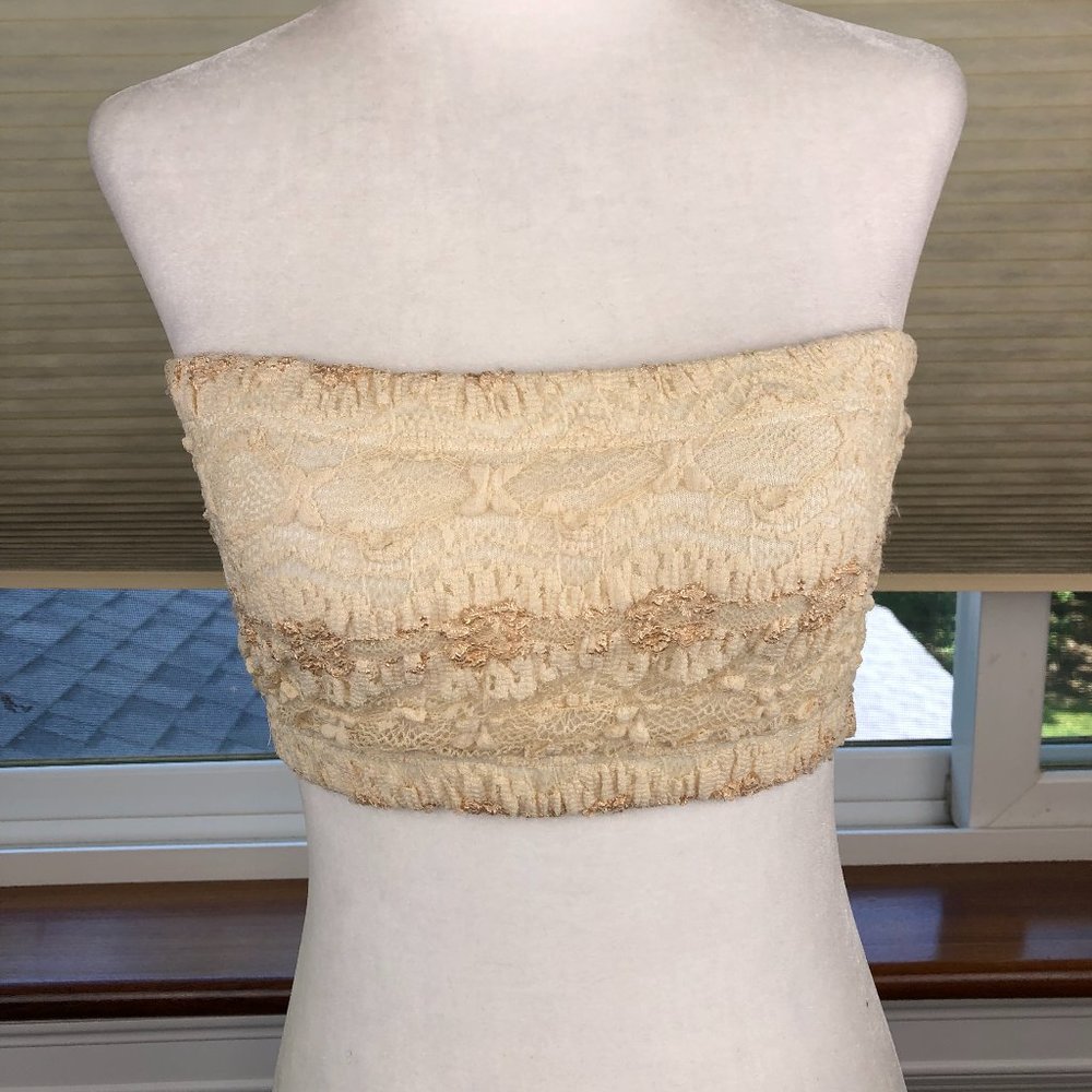 See You Monday Lace Bandeau Strapless Top Festival Fairy Grunge Ethereal